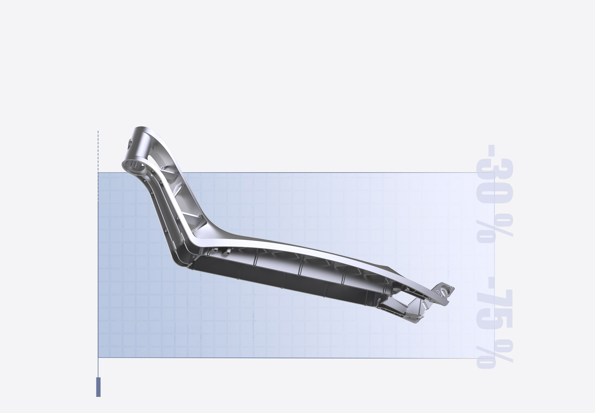 Magnesium alloy integrated die-casting frame