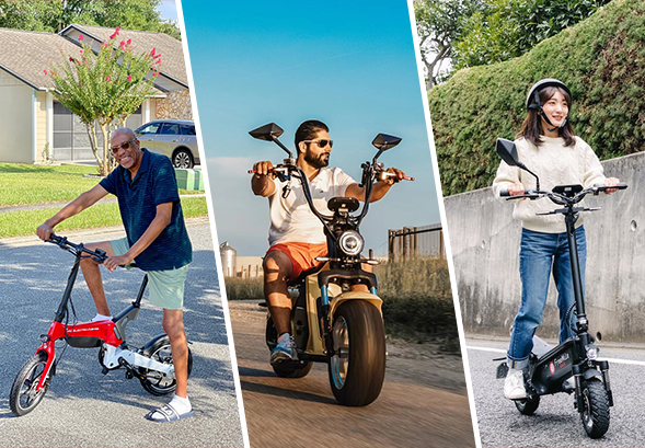 A mellor bicicleta eléctrica, scooter eléctrico e motocicleta eléctrica accesibles
