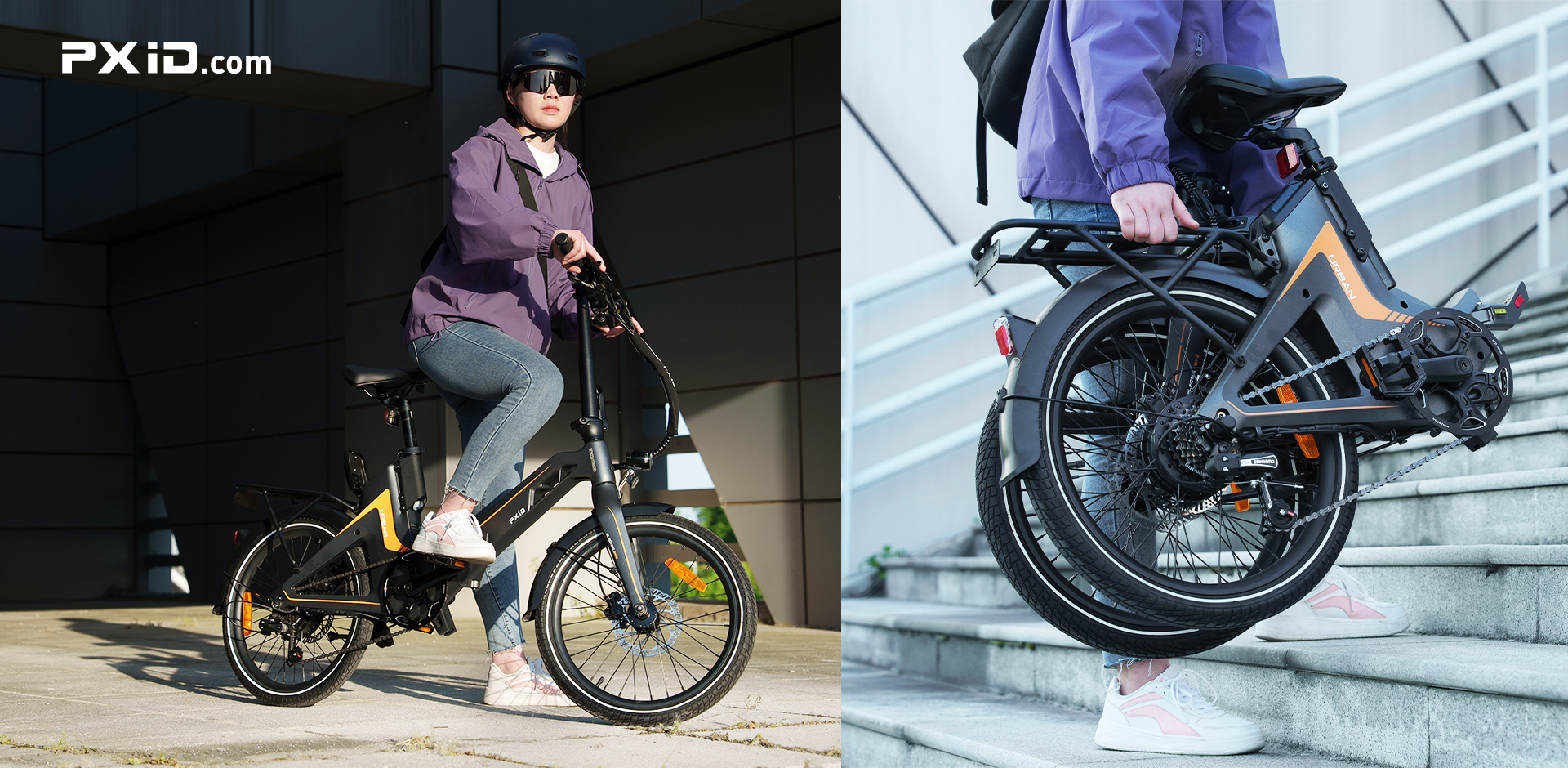 PXID folding electric bike compact design for urban commuting and OEM customization
