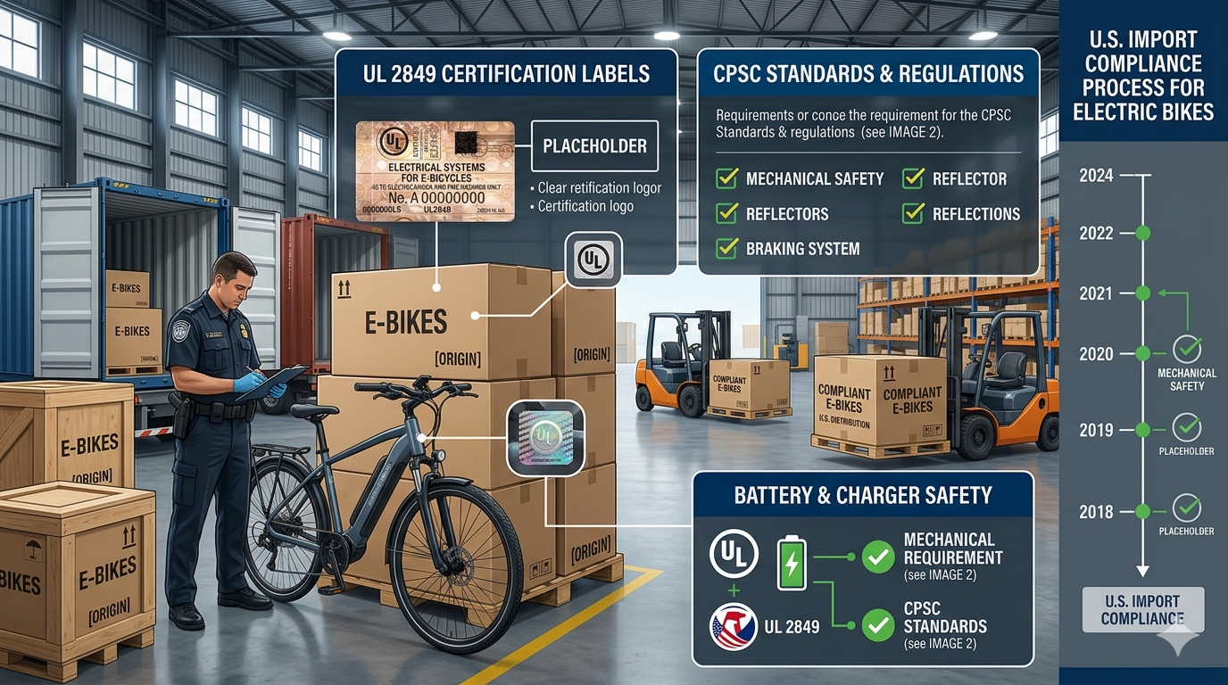  U.S. E-Bike import compliance with 301 Clause and UL2849 certification