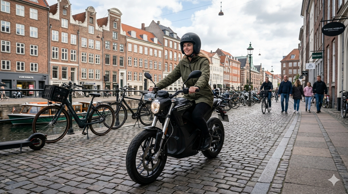 electric motorcycle Europe urban electric mobility city commuting