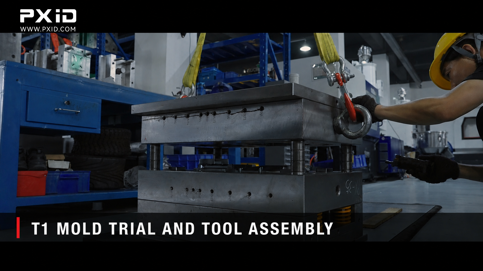 PXID T1 mold trial preparation and injection tool assembly for e-bike parts