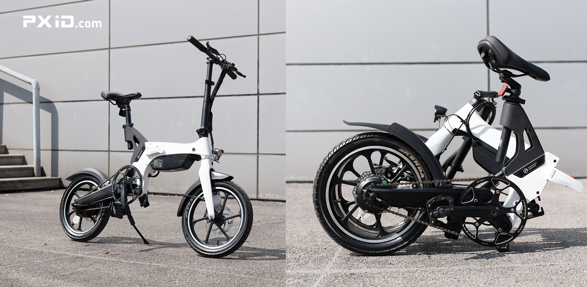 Lightweight foldable electric bike with slim frame and efficient electric motor, perfect for daily urban travel