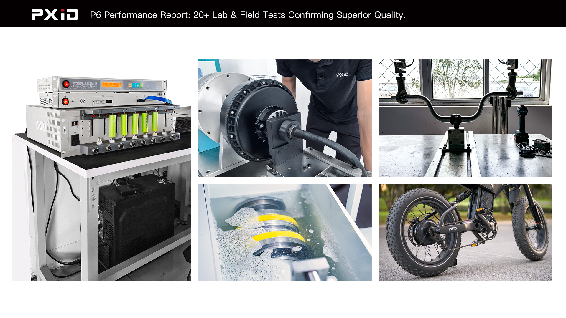 PXID P6 Mass Production Quality Control: Over 20 rigorous laboratory tests for premium ODM partners, including 100,000-cycle fatigue testing and 96-hour salt spray testing.