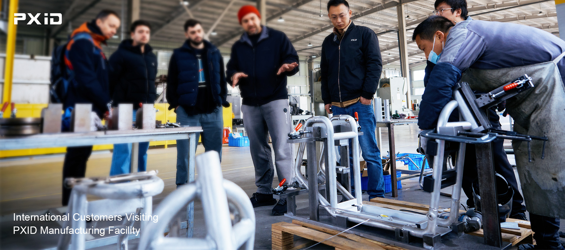  International customers visiting PXID manufacturing facility to review production processes, quality management and ODM/OEM capabilities