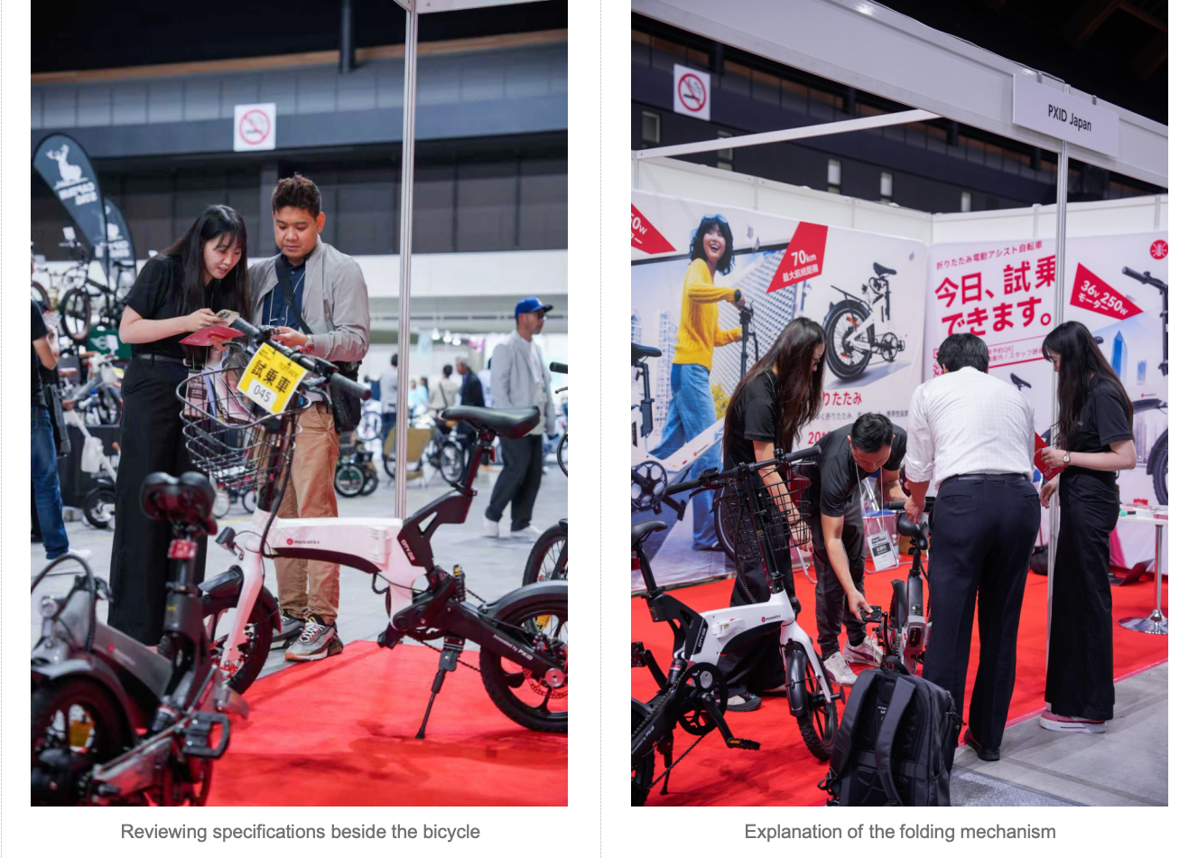 Reviewing specifications beside the bicycle