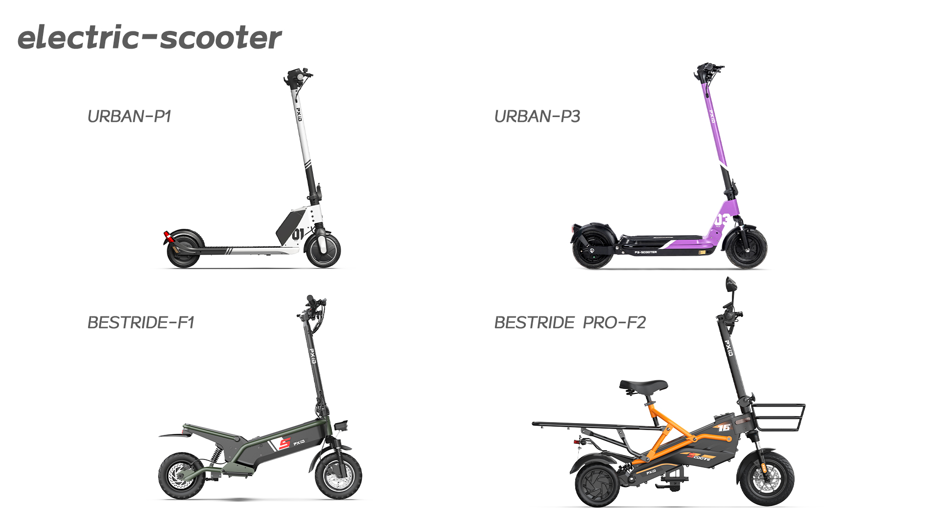 Portable and off-road electric scooters suitable for urban commuting and flexible short-distance mobility in Europe